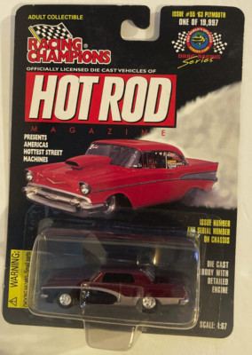 1963 Plymouth  New 1999 Racing Champions Hot Rod Magazine Drag Racing Issue #55