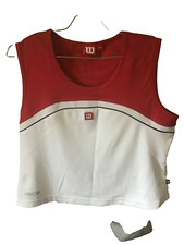 Wilson Tennis Hiper-Tek Shirt White Unisex Jersey Vintage Size M