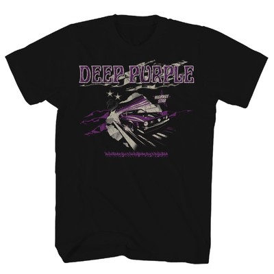 Deep Purple Highway Star 2-Sided T Shirt Mens Licensed Rock N Roll Music Black