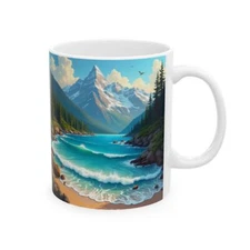 Scenic Coffee Mug – Mountains, Forests, Oceans & Nature-Inspired Designs