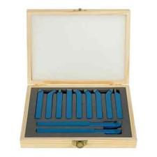 SET UTENSILI KIT ACCESSORI DI LAVORAZIONE PER TORNIO METALLO 10 MM 11PZ FEMI