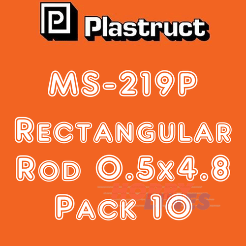 SOLID RECTANGULAR ROD 0.5mm range styrene plastic polystyrene MS 203 PLASTRUCT - Picture 10 of 11