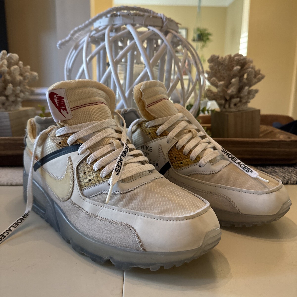 Size 11 - Nike Air Max 90 x OFF-WHITE The Ten 2017 - AA7293-100