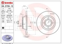 2X Brembo 08.5709.10 Bremsscheibe FüR Audi