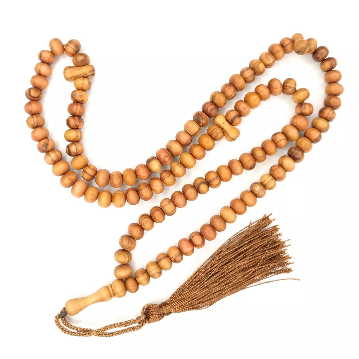 108 Mala Beads, Olive Wood Prayer Beads 23 inches Yoga Necklace Meditation  908