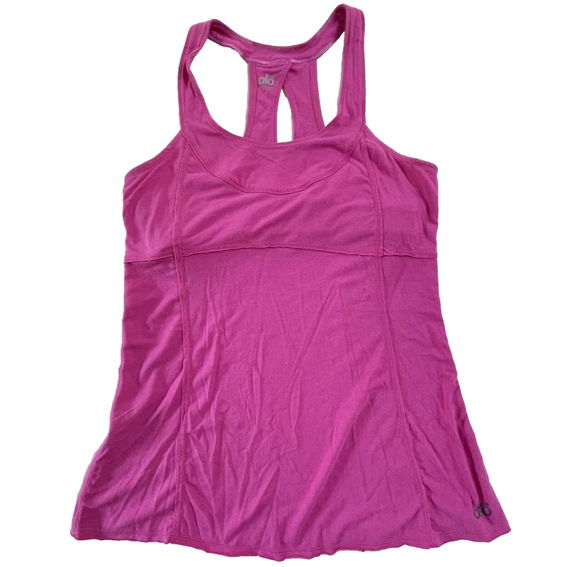 alo-yoga cool fit unpadded stretch athletic tank-bra