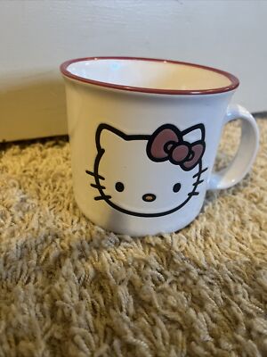 NEW HELLO KITTY Sanrio Cup White 20oz Ceramic hello Mug | eBay