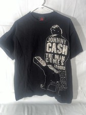 Johnny Cash The Man Comes Around 2010 Graphic Shirt Sz L Black Zion USA Made