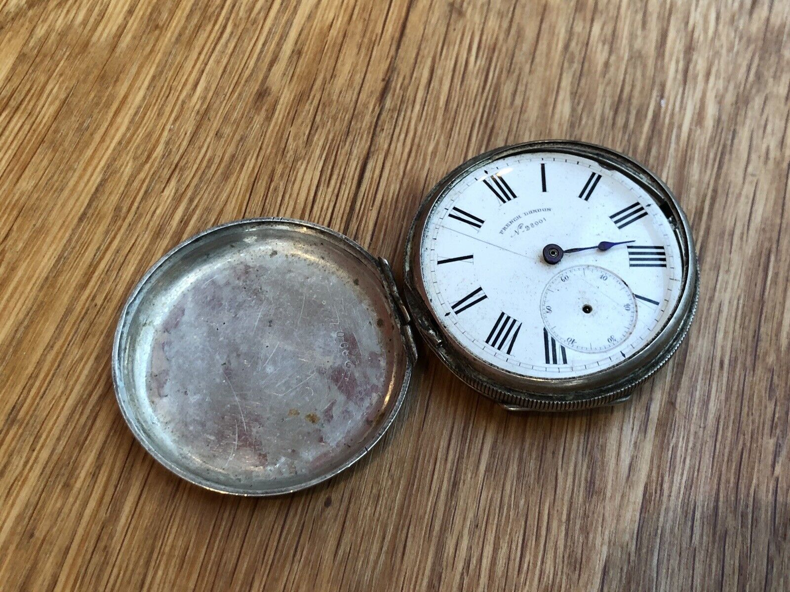 Late 19th Century Solid Silver Open Faced Pocket Watch *For Spares Or Repair*