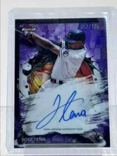 JOSE TENA 2024 TOPPS FINEST ROOKIE PURPLE REFRACTOR RC AUTO 057/125