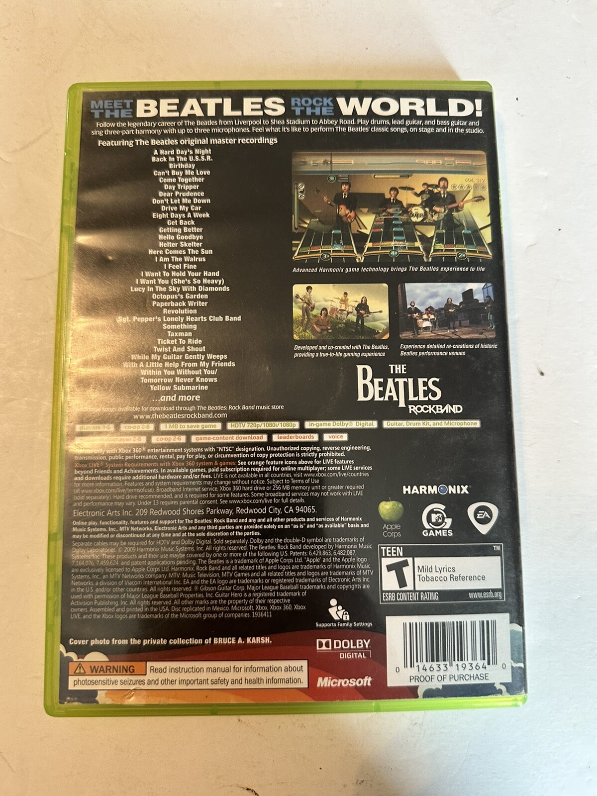The Beatles Rock Band Xbox 360 Complete CIB Tested eBay
