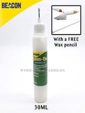 Gem-Tac Glue For Applying Swarovski Crystals 30ml with 1Wax Picker Pencil Free