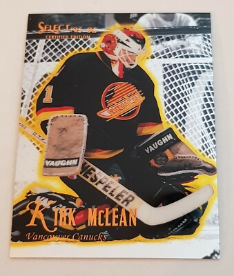NHL Kirk McLean #63 Vancouver Canucks Pinnacle 1996 Select Certified Edition