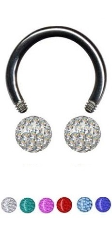 Piercing Set KOMUNJ 4 Paar Hufeisen - 16G Nasenpiercing Ringe In 6/8/10/12mm Schwarz Septum Piercing Ring - Foto 6