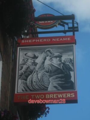 PHOTO  ROCHESTER THE TWO BREWERS PUB SIGN  ON. 2010