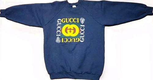 Fruit Of The Loom Sweatshirt Adult XL Crewneck Bootleg Gucci Vintage Rare USA