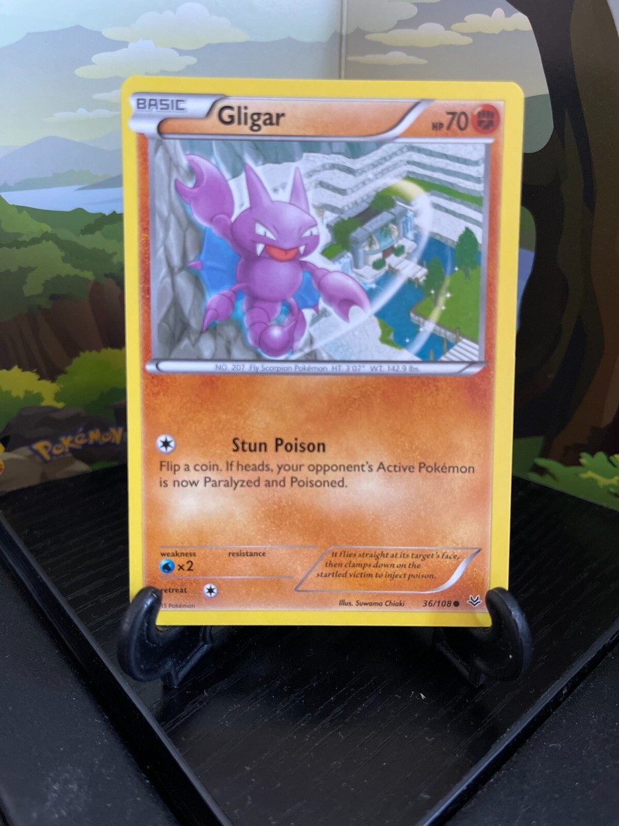 Gligar 36/108 - Roaring Skies - Common - Pokemon Card TCG - LP
