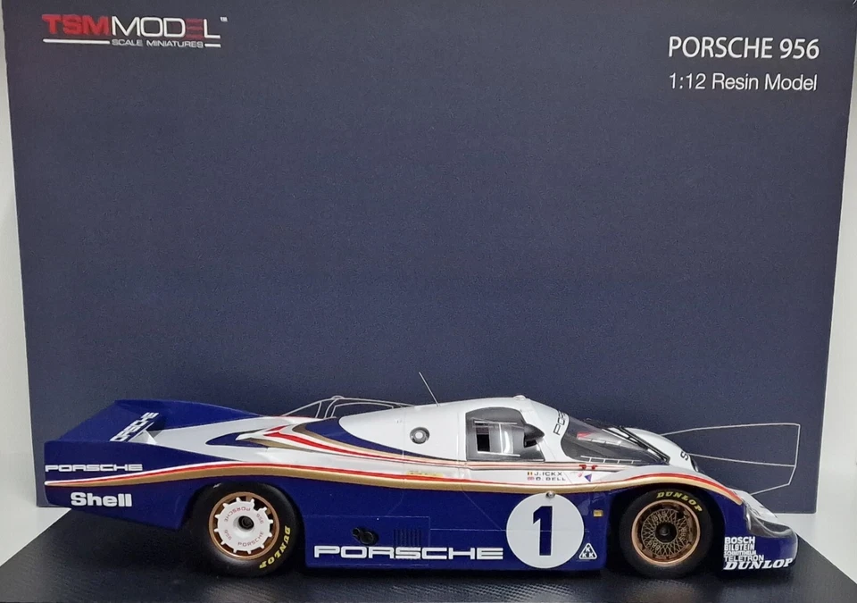 MODELLO AUTO SCALA 1:12 TRUE SCALE TSM PORSCHE 956 ICKX WINNER 24H LE MANS 1982 - Immagine 2 di 4