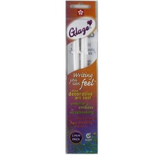 38501 Sakura Gelly Roll Glaze Gloss Pen, White Ink, 0.8mm Pt, 6 Packs of 2 Each