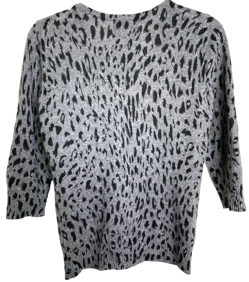 Cárdigan de cachemir Aqua para mujer talla S estampado de leopardo oscuro Academia Mobwife Foto 2 de 4