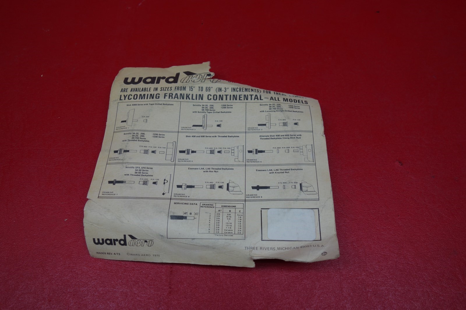 Ward Aero Shielded Ignition Lead PN 100-54