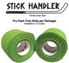 STICK HANDLER  Professional Hockey Grip Tape Pro Pack  Green  Two Pack 