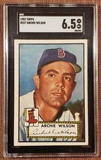 1952 Topps #327 Archie Wilson Boston Red Sox Rookie Baseball Card SGC 6.5 RC