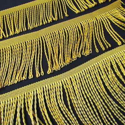  Gold Fransen 60 80 120 mm Quaste geschliffene Zierleiste Barren Fransen SAUMQUASTEN 