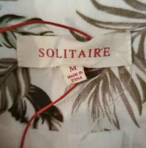 Solitaire Women's Linen Palm Leaf Blazer White/Plum NWT Women's size M - Picture 3 of 11
