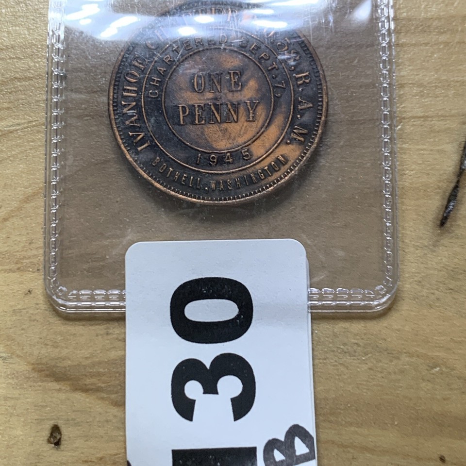 Ivanhoe Chapter 58 RAM Bothell WA Masonic One Penny Token =B130 eBay