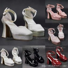 1/3SD Shoes Elegant Cross Strap High Heeled Square Headed Shoes For BJD Doll