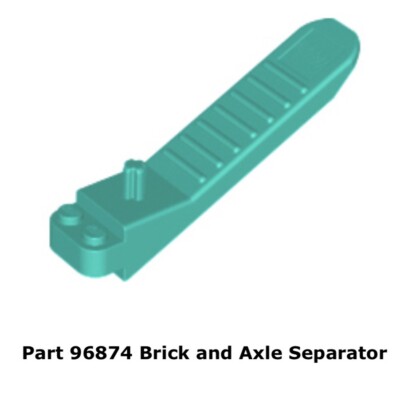 Lego 1x 96874 Dark Turquoise Brick and Axle Separator Tool 75290