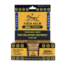 TIGER BALM Ultra STRENGTH Pain Relieving Ointment Sports Rub Concentrated 0.35oz