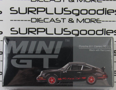 2024 Mini-GT Overseas Edition: Black PORSCHE 911 CARRERA RS 2.7 Item #MGT00688-L