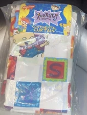 Vintage Nickelodeon Rugrats 1999 Cortina Continental Curtain 80” X 84”New