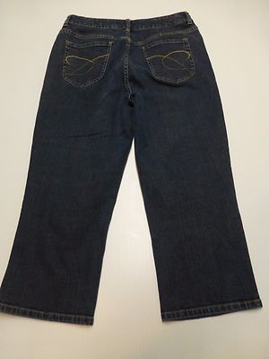 Chicos Platinum Jeans Plus Sized Womens Size Capri Blue Great