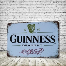 Guinness Beer Vintage Style Tin Metal Bar Sign Poster Man Cave Collectible New