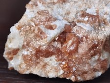 cristalli di granato Hessonite e diopside, Val d'Ala- Hessonite and Diopside