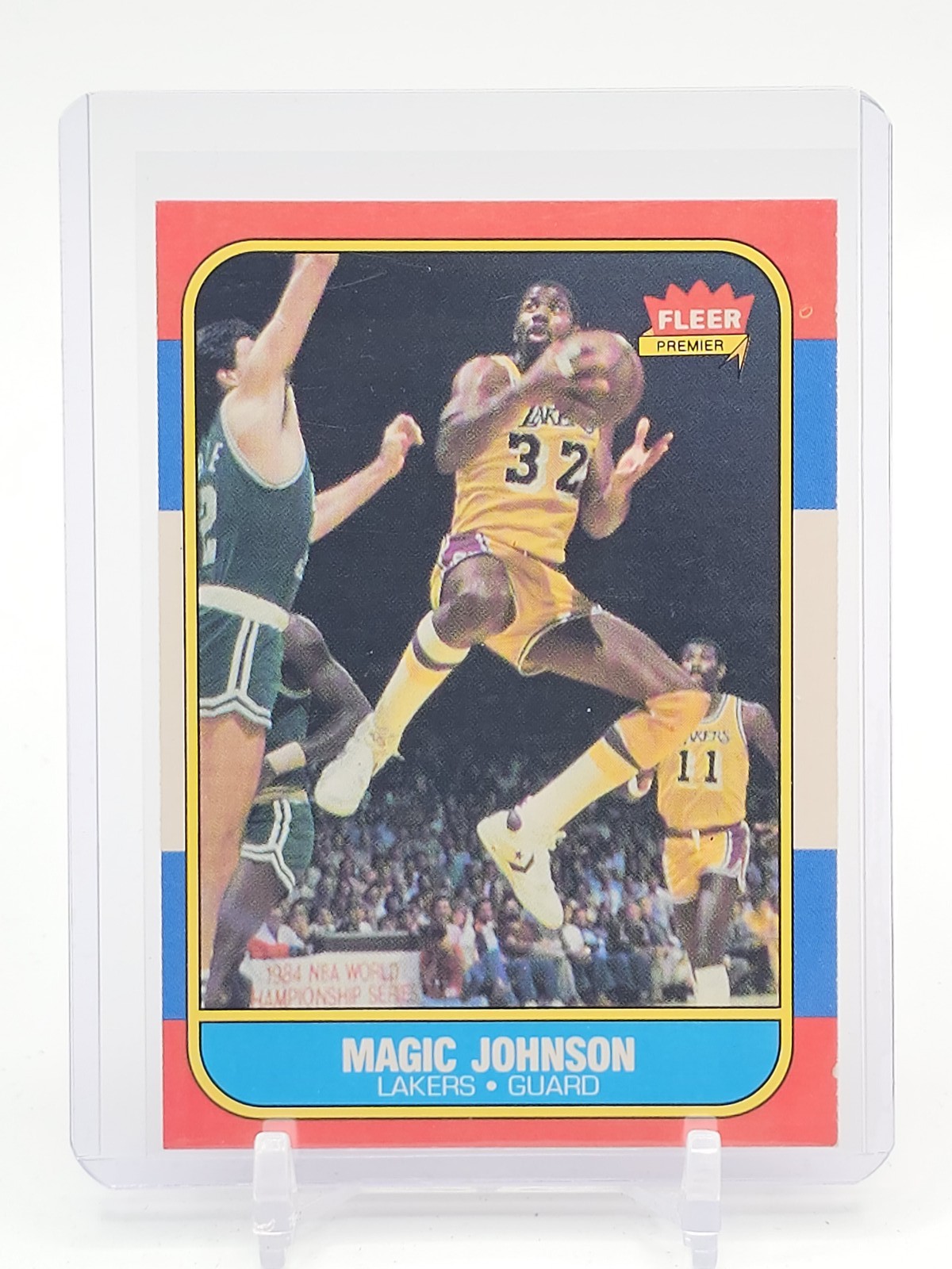 MAGIC JOHNSON 1986-87 FLEER BASKETBALL #53 LOS ANGELES LAKERS Q6830