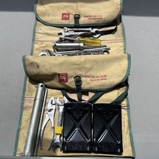 Vintage TOYOTA MOTOR Tool Kit Angle Wrench Plier Wheel Chock Screwdriver Set