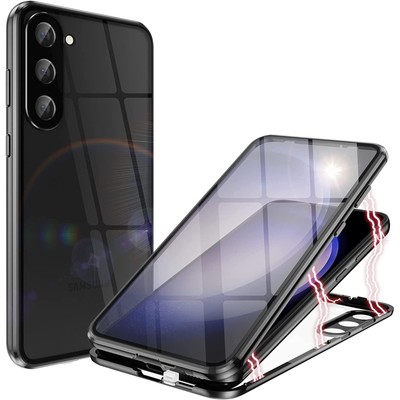 360° Schutz Hülle für Samsung Galaxy S25 Plus Ultra Magnet Echt Glas Case Tasche