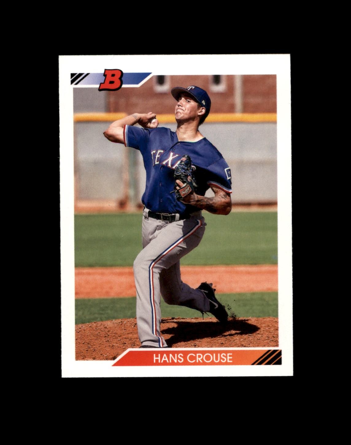2020 Bowman Heritage #BHP-119 Hans Crouse Texas Rangers Prospects