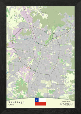 Santiago Chile Gerahmtes Wandbild Poster Leinwanddruck Bild