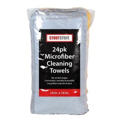 Stout Stuff Multicolor Microfiber Towels 24 Count for Cleaning