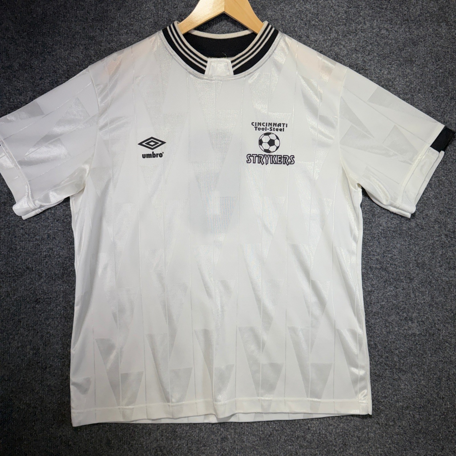 Umbro Cincinnati Strykers Soccer Jersey Mens XL White Vintage 90s Made in USA #6