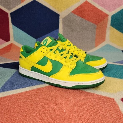 Nike Dunk Low Brazil Varsity Maize Pine Green Mens Sneakers Size 10.5