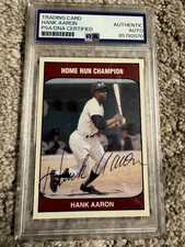 Hank Aaron 1985 TCMA Home Run Champion autograph signed card PSA/DNA CERTIFIED
