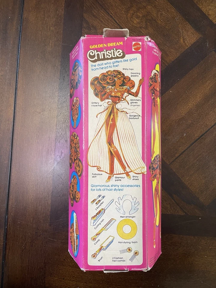 Muñeca Barbie GOLDEN DREAM CHRISTIE Mattel 1980 vintage #3249 nueva en caja Foto 2 de 4