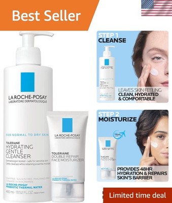 Daily Hydrating Face Wash 2-Pack: Gentle Cleanser With Ceramides and Niacinamide