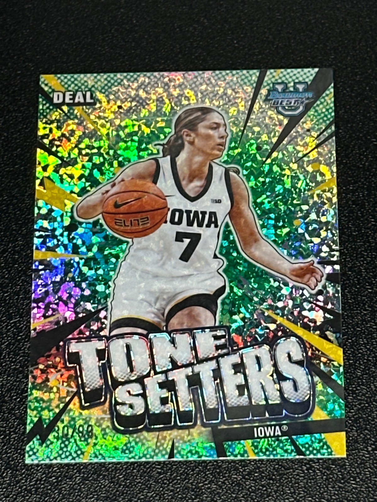 2025-26 Bowman's Best U TS-28 Addison Deal Tone Setters Green Mini-Diamond /99